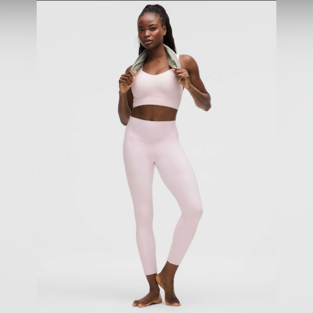 LULULEMON - Like a Cloud Longline Bra D/DD *Ribbed in Blissful Pink.  Size 10 - Picture 3 of 7